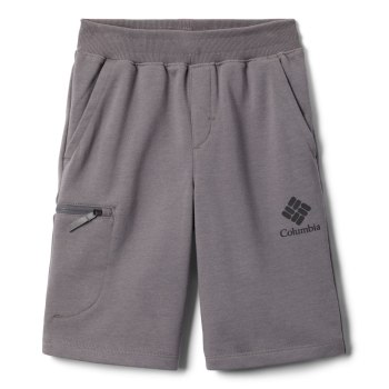 Columbia Branded French Terry, Pantalones Cortos Grises Para Niño | 176059-LWF